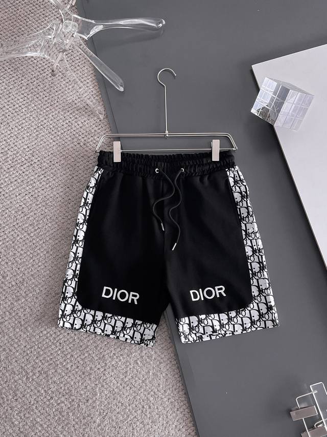 Dior three-label complete 2025 summer new men's casual shorts, high-end custom f