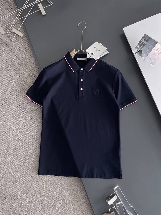 Moncler 2025Ss new summer letter logo men's lapel Polo shirt! Classic business m