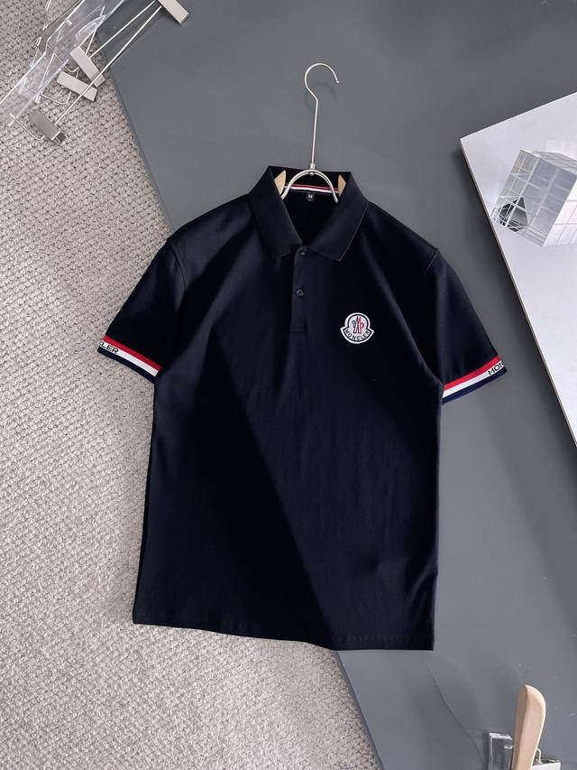 Moncler 2025Ss new summer letter logo men's lapel Polo shirt! Classic business m
