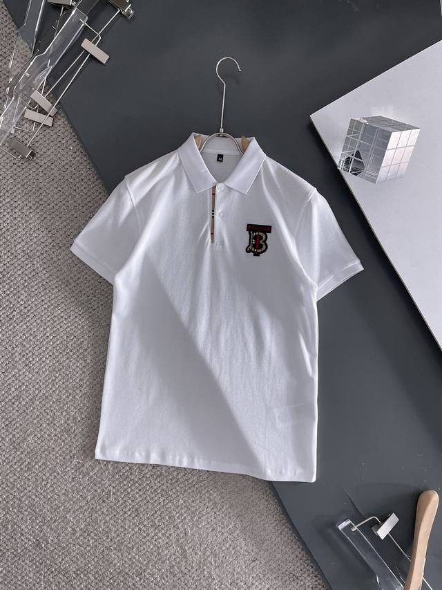 Burberry 2025Ss summer new letter logo men's lapel Polo shirt! Classic business