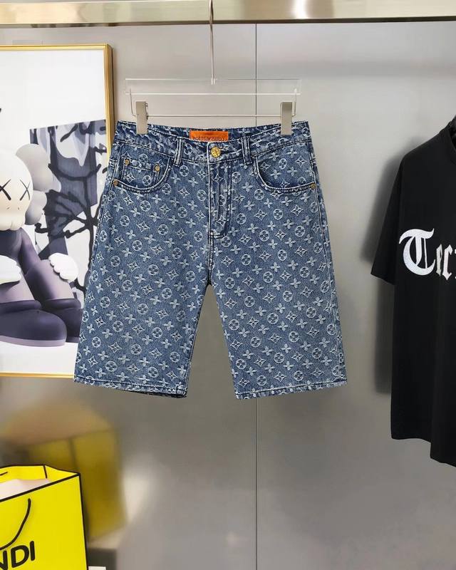 Chrome Hearts 2025 summer new men's denim shorts, heavy craftsmanship, high-end