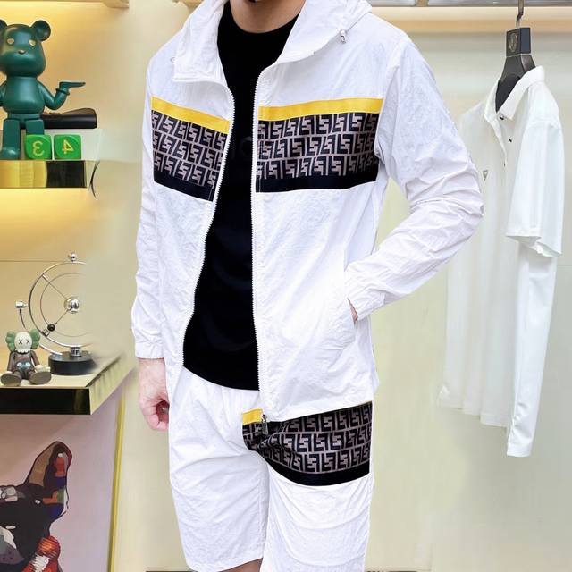 Fendi 2025 summer sun protection clothing set, made of imported light nylon tech
