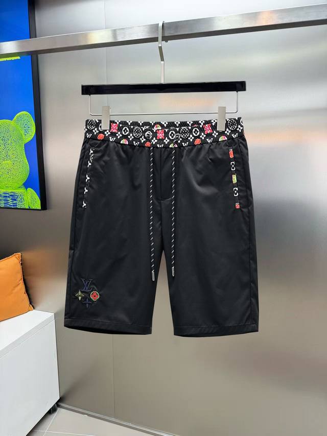 Lv 2025Ss new summer original counter casual shorts, luxury classic brand origin