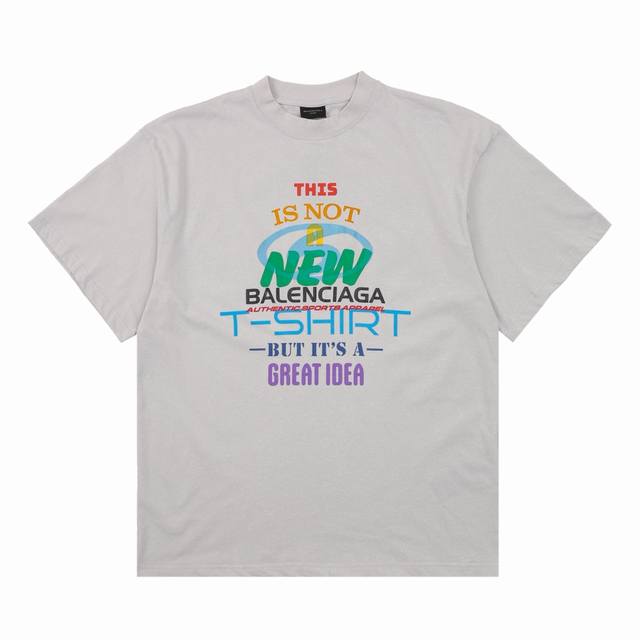 Balenciaga New Idea Printed Round Neck Short Sleeve Size: Xs-L