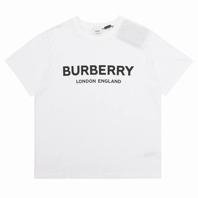 Burberry classic double row letter print short sleeve T-shirt Size: SL