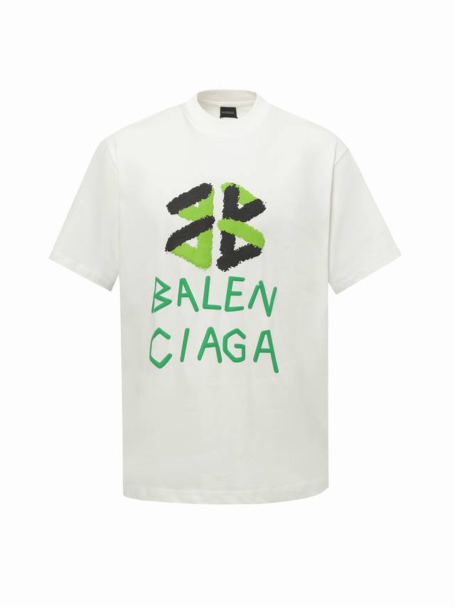 Balenciaga Logo foam print short-sleeved T-shirt The fabric is made of Paris Zp