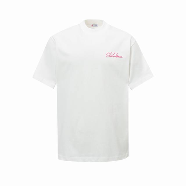 Lululemon logo foam round neck short sleeve T-shirt The version is large, loose