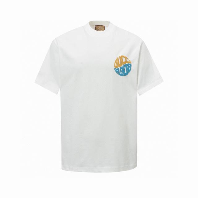 Gucci X Balenciaga Gucci joint 25Sslogo printed round neck T-shirt short sleeves