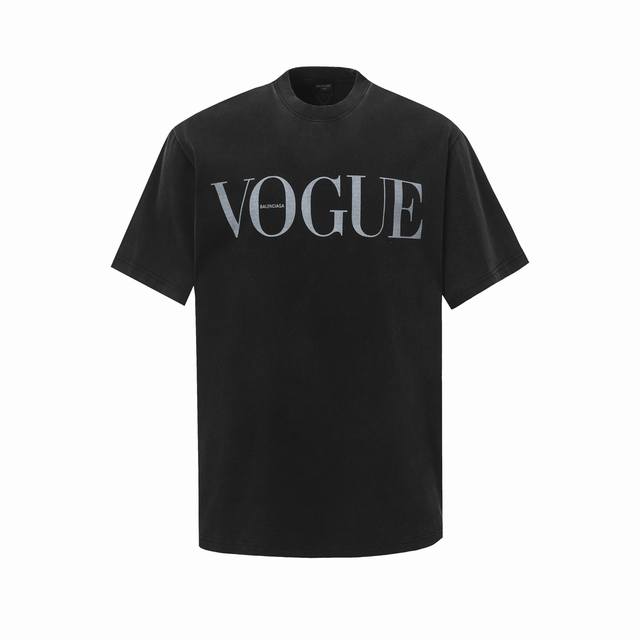 Balenciaga Paris Vogue Lighthouse Print Washed Distressed Short Sleeves Process
