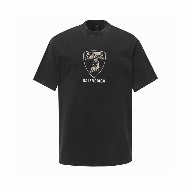 Balenciaga Paris X Lamborghini Fall25Ss Joint Series Badge Shield Washed Short S