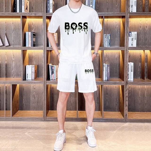 Boss 2025 new men's short-sleeved shorts suit! Sold on the official website! Hig
