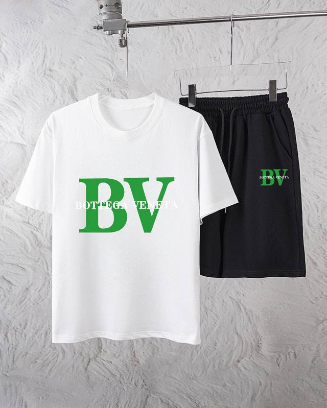 Straight brand Bv 2025 new men's short-sleeved shorts suit! Sold simultaneously