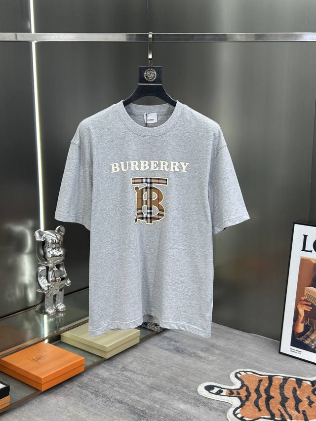 Burberry 25S new fashion brand T-shirt. Unisex style~High temperature three-dime