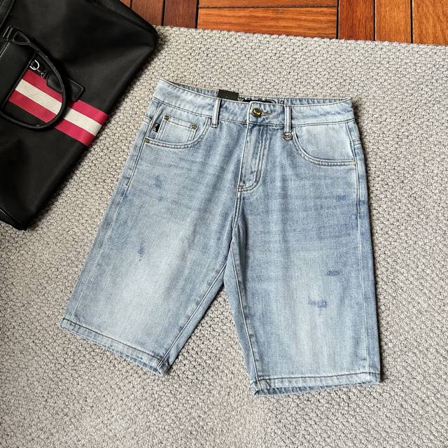 Fendi 2025Ss new summer original high-end hot-selling denim shorts super customi