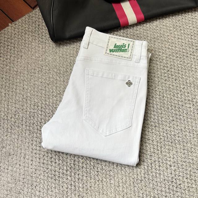 Lv2025 High-end summer thin fashion jeans, selected elastic ultra-soft and comfo