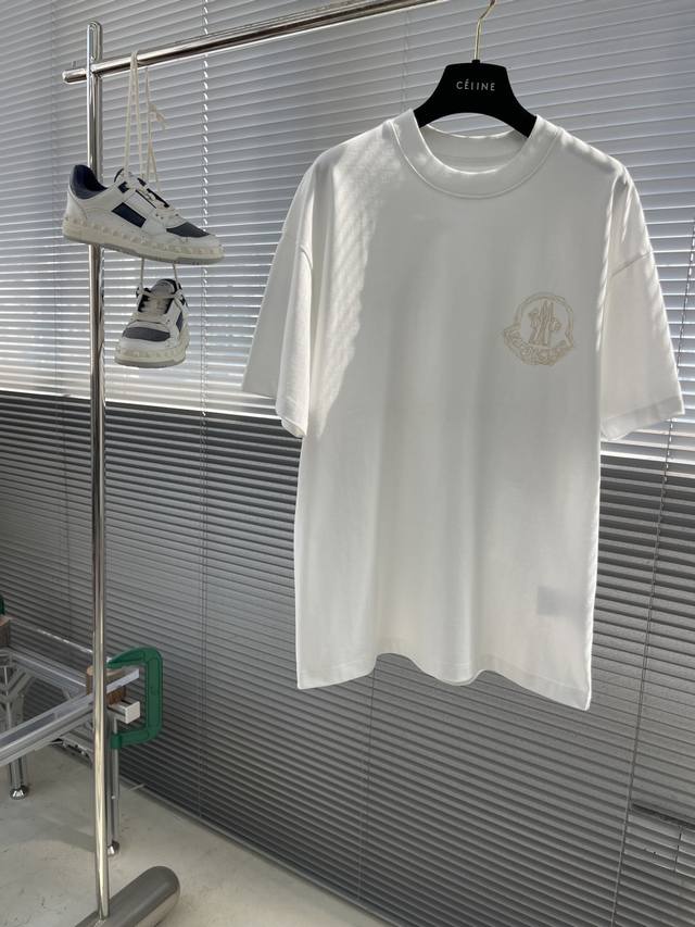 Mon Men's round neck short-sleeved T-shirt 2025Ss spring and summer new product