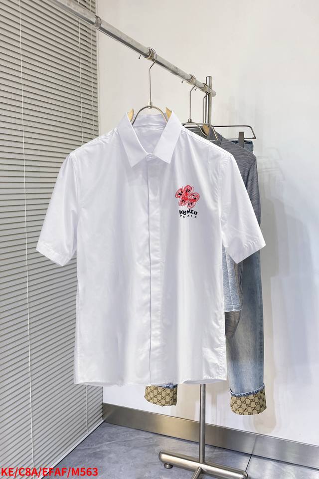 M563 Kekenzo latest men's must-have short-sleeved shirt, 100% natural cotton, co