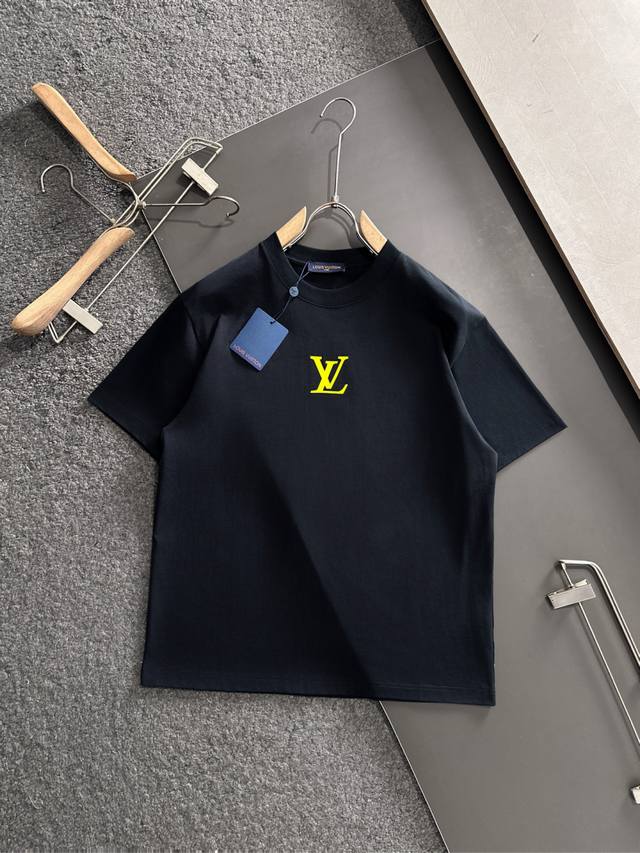 Lv Louis Vuitton 2025Ss spring and summer latest round neck fashion short-sleeve