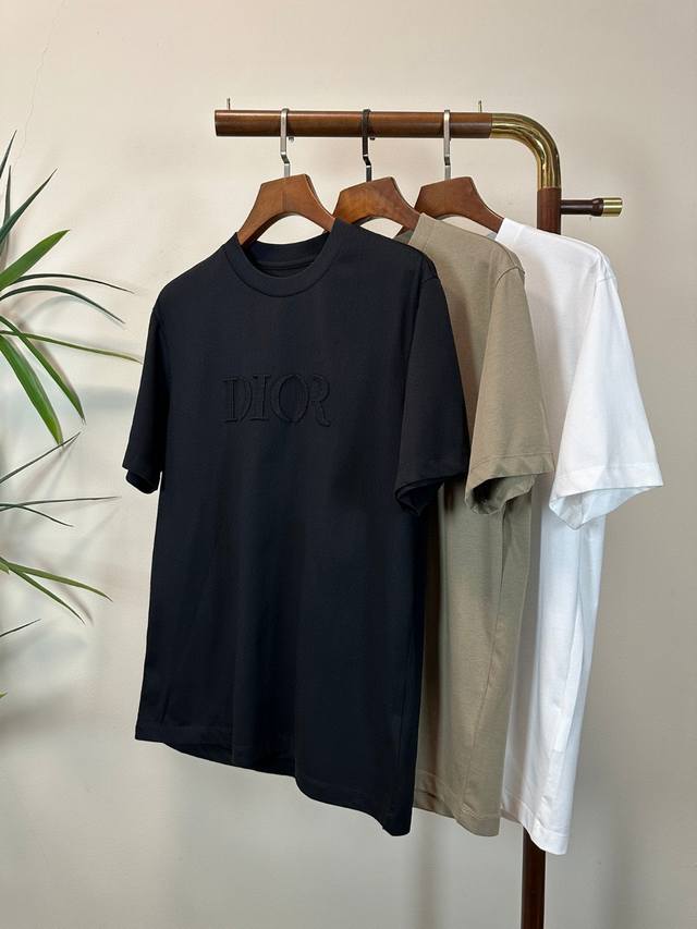 Dior 2025 new round neck short sleeve T-shirt high-end version! Custom-made coun