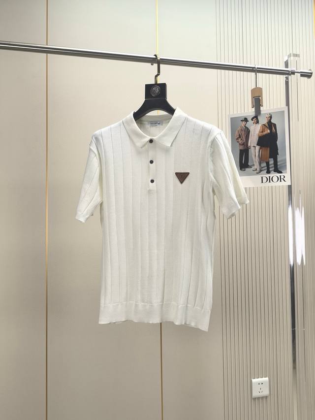 Lv Donkey brand. 2025 Spring and Summer new men's lapel short-sleeved T-shirt Ma