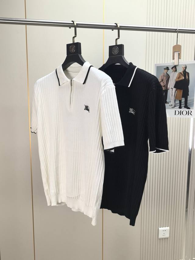 Burberry. 2025 Spring and Summer new men's lapel short-sleeved T-shirt Made of c