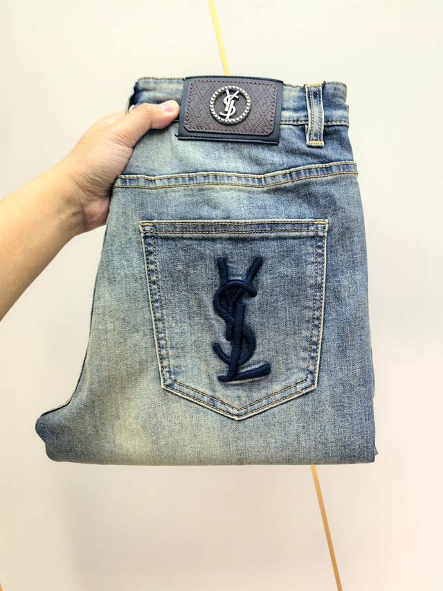 Saint Laurent. The latest men's jeans for spring and summer 2025! Heavy-duty was