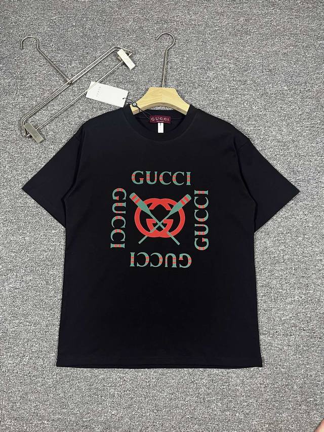 Gucci short-sleeved series Season: 2025 Spring and Summer Color: Black White Siz