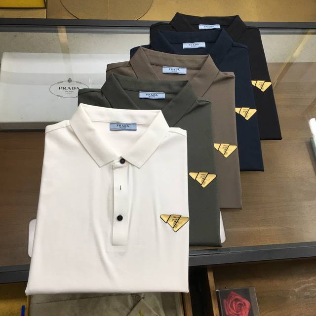 New Prad... High-end Polo 2025Ss Spring and Summer New Go Fashion Casual Lapel T
