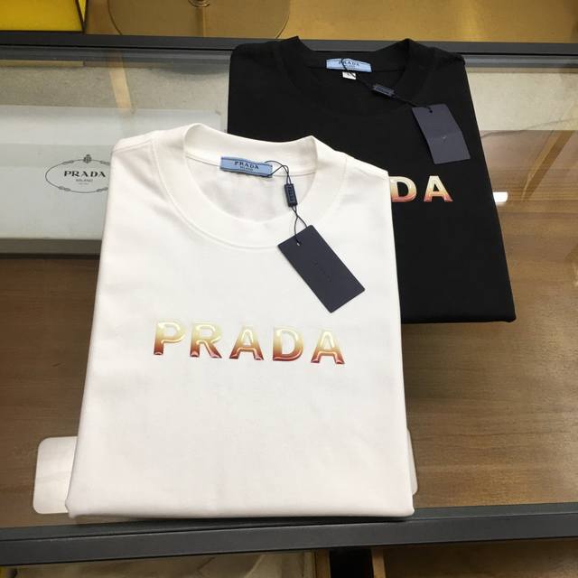 New product Prad 2025 Spring and Summer first counter latest short-sleeved round