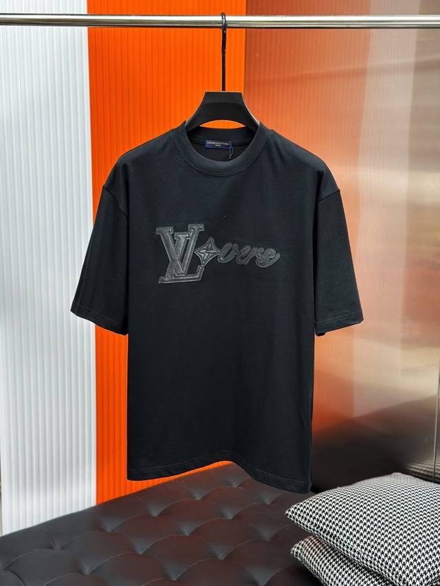 Lv Donkey brand 2025Ss spring and summer latest round neck fashion short-sleeved