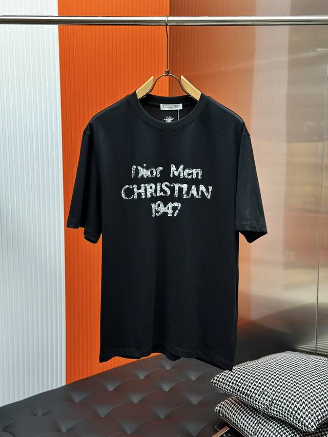 Dior 2025 Spring and Summer Series slightly wide short-sleeved T-shirt, imported