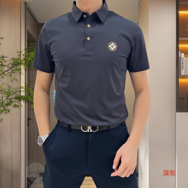 Lvlujia 2025 Spring and Summer latest short-sleeved Polo shirt lapel T-shirt hig