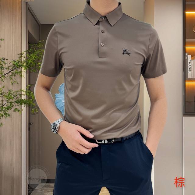 Bbr B's 2025 Spring and Summer counter's latest short-sleeved Polo shirt with la