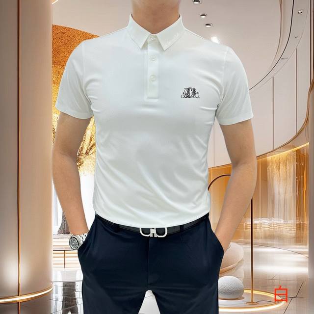 Dior 2025 Spring and Summer Counter Latest Top Ice Oxygen Silk Short Sleeve Polo