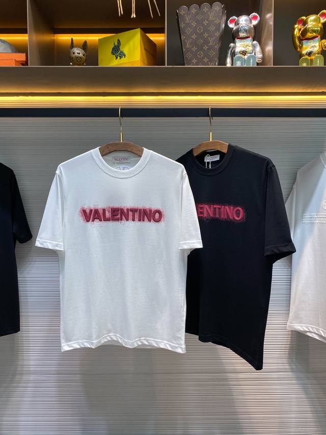 B23-Vltn25Ss New spring and summer knitted cotton material round neck short Tee,