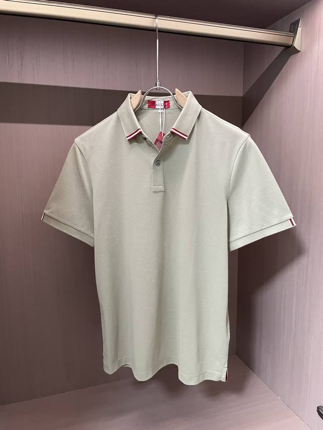 Bally 2025Ss summer new official website's latest lapel Polo shirt, with brand l