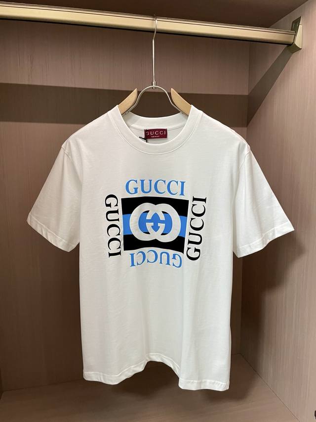 Gucc 2025 Spring and Summer New Release Counter Latest Short-sleeved Round Neck