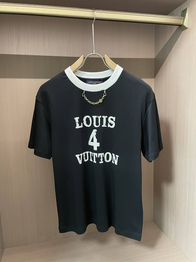 Lv 2025 Spring and Summer New Release Counter Latest Short Sleeve Round Neck T-s