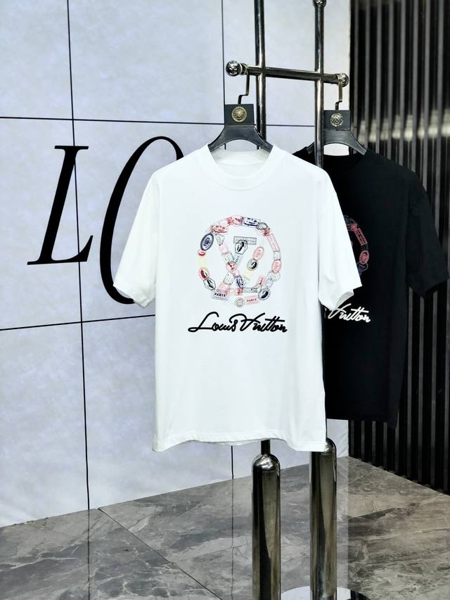 Lv. 2025 Spring and Summer New Releases, Latest Short-sleeved Round Neck T-shirt