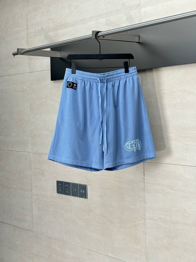 Chrome Heart* Ch Chrome Heart 25Ss mesh glitter blue ice hockey shorts The fabri