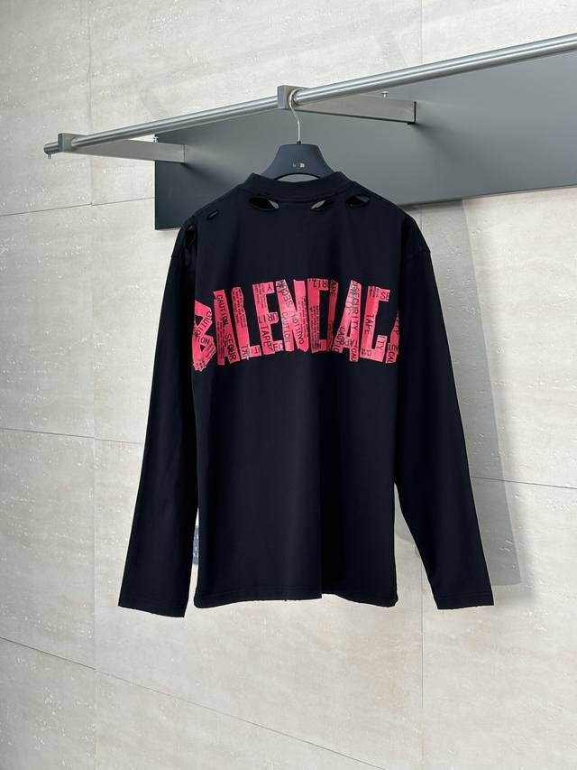 Balenciaga* Paris 25Ss latest masking tape long sleeves The fabric is made of Pa