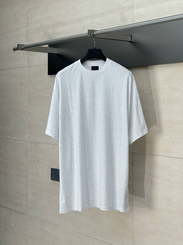 Balenciag* Paris Blcg Starry Sky Hot Diamond Full Diamond Short Sleeve T-shirt S
