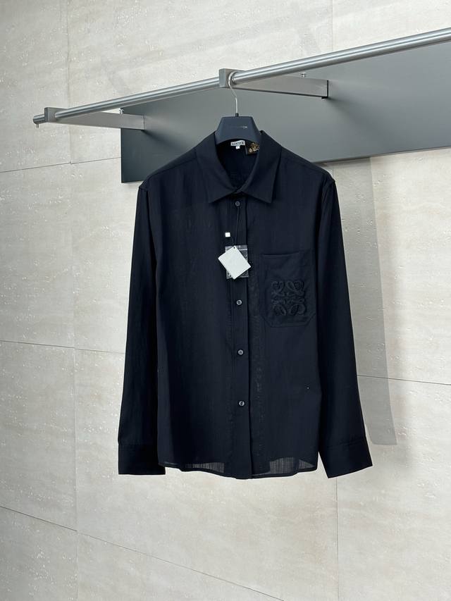 Loewe* Loewe 25 new embroidered linen long-sleeved shirt It is a fusion of visco