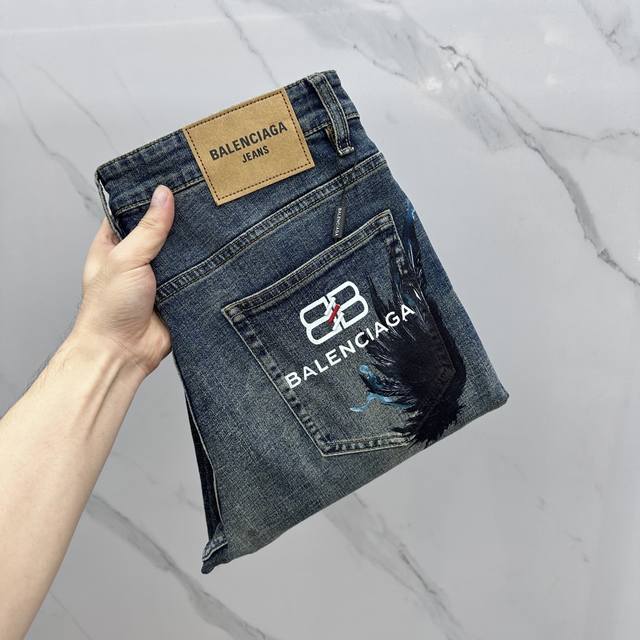 Price adjustment Balenciag* Paris high-end customization, the latest jeans for e