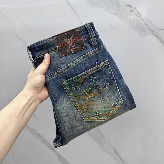 Price adjustment 1V*Louis Vuitton high-end customization, the latest jeans for e