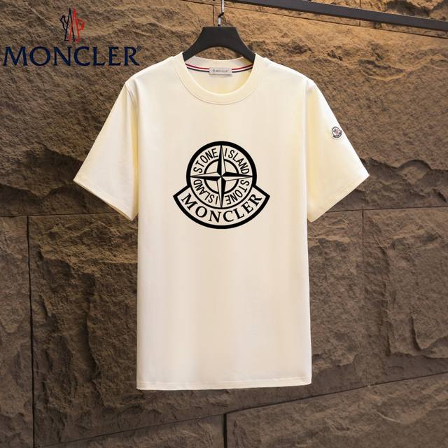 Real shot of Nfc chip induction Moncler short-sleeved T-shirt 2025 counter simul
