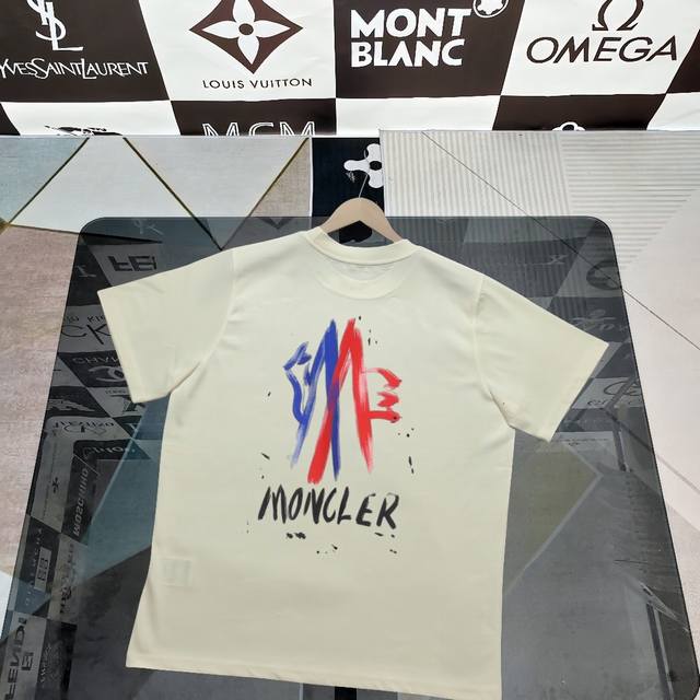 Real shot of Nfc chip induction Moncler short-sleeved T-shirt 2025 counter simul