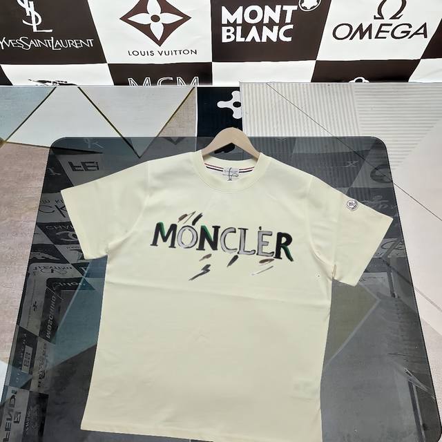 Real shot of Nfc chip induction Moncler short-sleeved T-shirt 2025 counter simul
