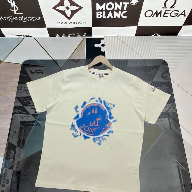 Real shot of Nfc chip induction Moncler short-sleeved T-shirt 2025 counter simul