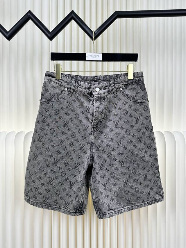 Louis Vuitton Lv full print denim shorts Size: 29 30 31 32